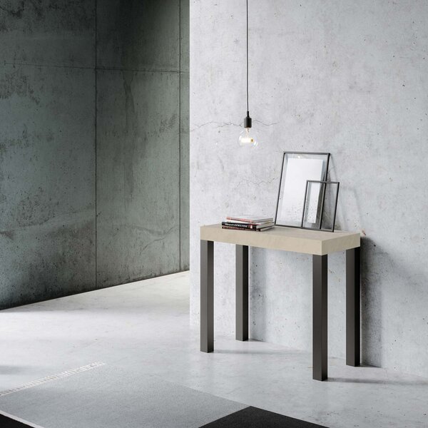 Consolle Allungabile 90-196x40x77 cm Everyday Small Cashmere Telaio Antracite