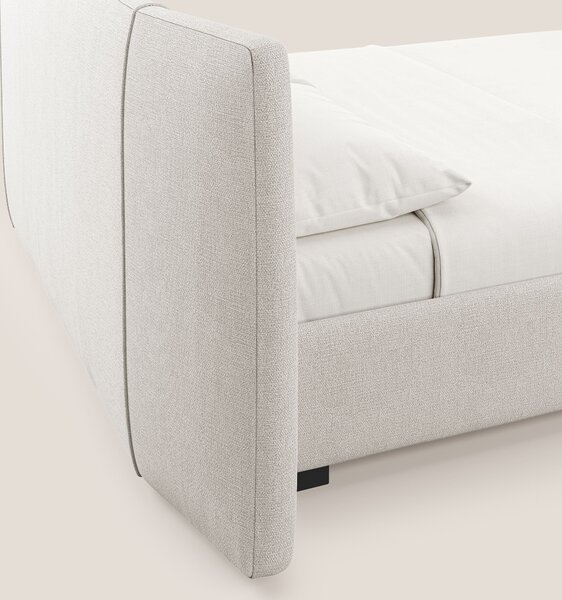 Omero letto imbottito contenitore sfoderabile in tessuto fiammato impe