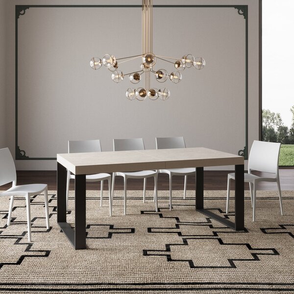 Tavolo Allungabile 180-284x90x77 cm Tecno Cashmere Gambe Antracite