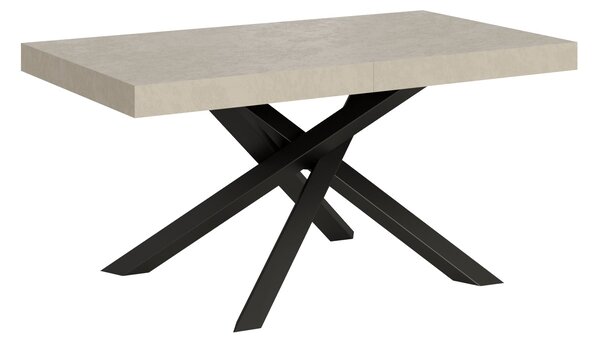 Tavolo Allungabile 160-264x90x77 cm Volantis Cashmere Telaio Antracite