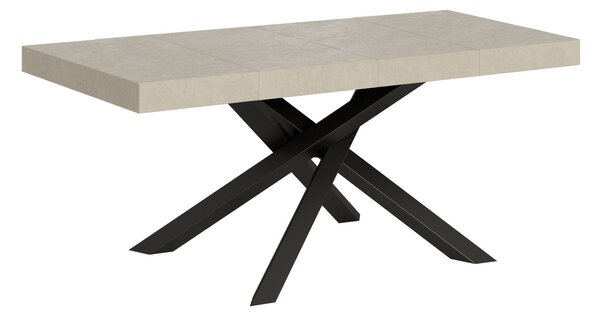 Tavolo Allungabile 120-224x90x77 cm Volantis Premium Cashmere Telaio Antracite