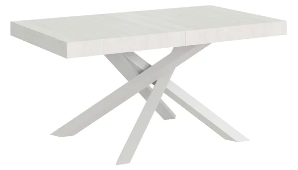 Tavolo Allungabile 200-304x90x77 cm Volantis Bianco Frassino Telaio Bianco