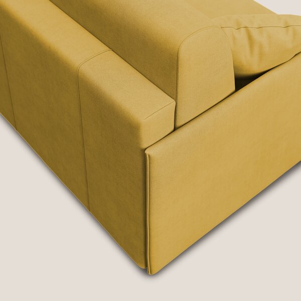 Evans Divano letto in morbido tessuto impermeabile T02 giallo