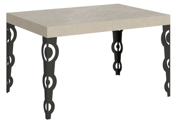 Tavolo Allungabile 120-204x80x77 cm Karamay Cashmere Telaio Antracite