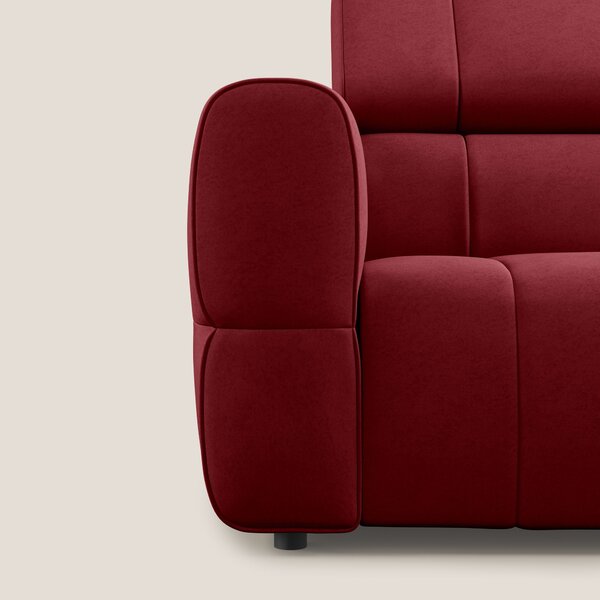 Giotto Divano modulare con opzione relax elettrico in microfibra effet