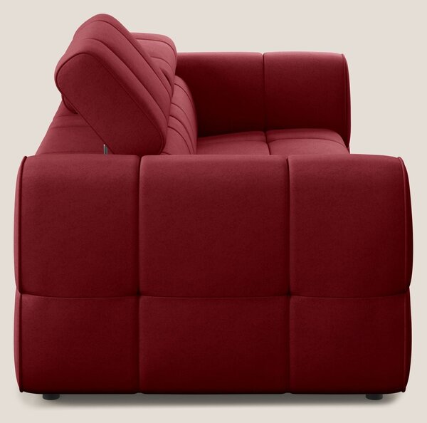 Giotto Divano modulare con opzione relax elettrico in microfibra effet