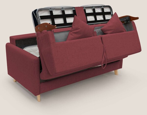 Edgar divano letto matrimoniale in tessuto felis impermeabile T03 ross