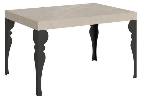 Tavolo Allungabile 120-204x80x77 cm Paxon Cashmere Telaio Antracite