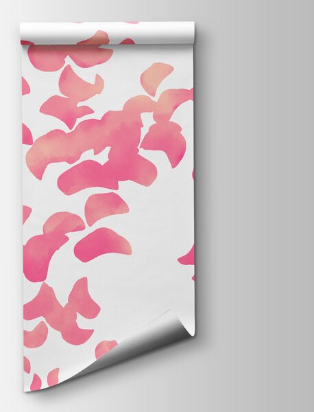 Carta da parati Gruppo di petali rosa, Carta da parati lastrazione, Carta da parati popolare - Tapeko.it