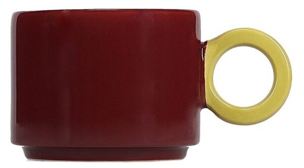 Tazza burgundy in gres 280 ml Lou – ONA