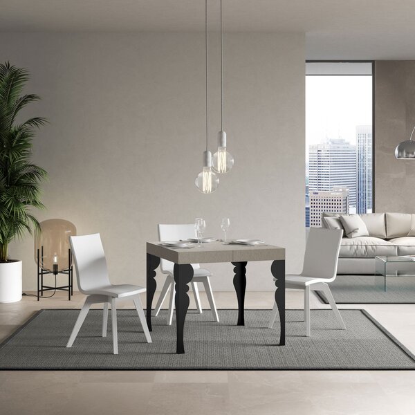 Tavolo Allungabile 90-246x90x77 cm Paxon Cashmere Telaio Antracite