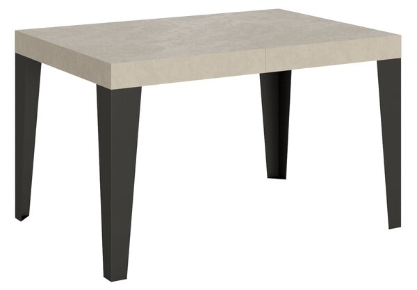 Tavolo Allungabile 120-204x80x77 cm Flame Cashmere Telaio Antracite