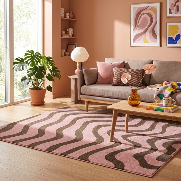 Tappeto rosa/marrone 160x230 cm Aurora – ESTE