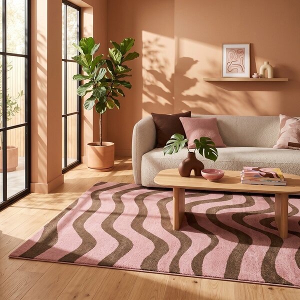 Tappeto rosa/marrone 160x230 cm Aurora – ESTE