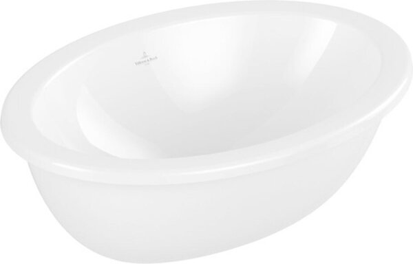 Villeroy & Boch Loop&Friends - Lavabo da incasso, 570x410 mm, senza sfioratore, CeramicPlus, bianco alpino 4A6201R1