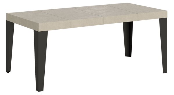 Tavolo Allungabile 140-244x90x77 cm Flame Premium Cashmere Telaio Antracite