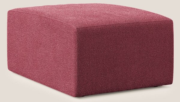 Nettuno modulo pouf in morbido tessuto bouclè T07 rosso