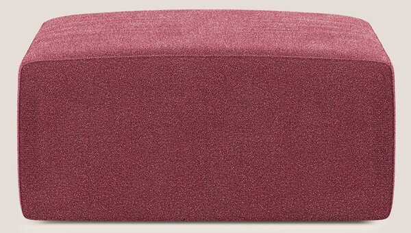 Nettuno modulo pouf in morbido tessuto bouclè T07 rosso