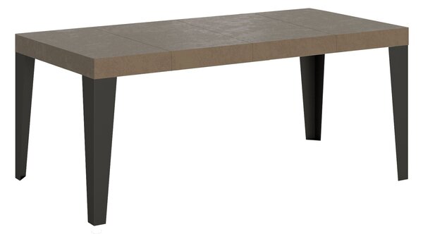 Tavolo Allungabile 120-224x90x77 cm Flame Premium Tortora Telaio Antracite