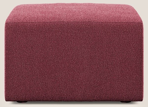 Nettuno modulo pouf in morbido tessuto bouclè T07 rosso