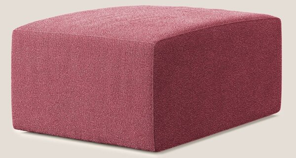 Nettuno modulo pouf in morbido tessuto bouclè T07 rosso