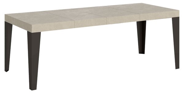 Tavolo Allungabile 90-246x90x77 cm Flame Premium Cashmere Telaio Antracite
