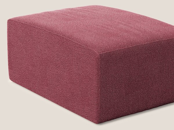 Nettuno modulo pouf in morbido tessuto bouclè T07 rosso