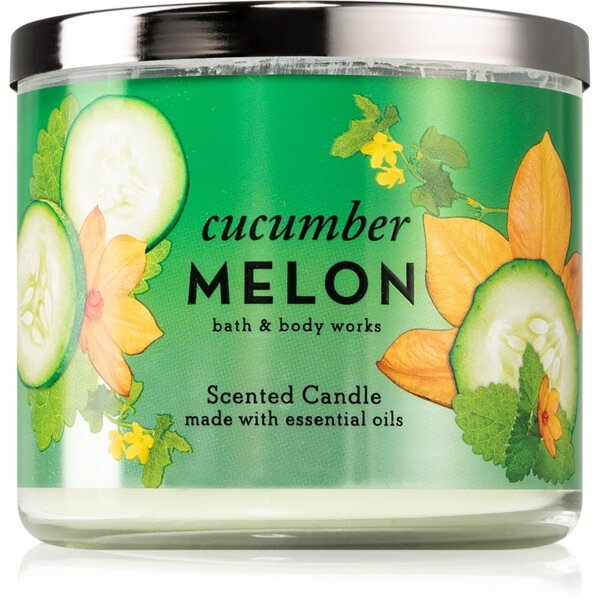 Bath & Body Works Cucumber Melon candela profumata 411 g