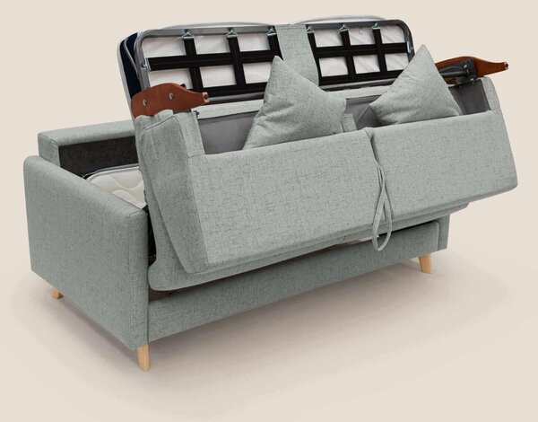 Edgar divano letto matrimoniale in tessuto felis impermeabile T03 grig