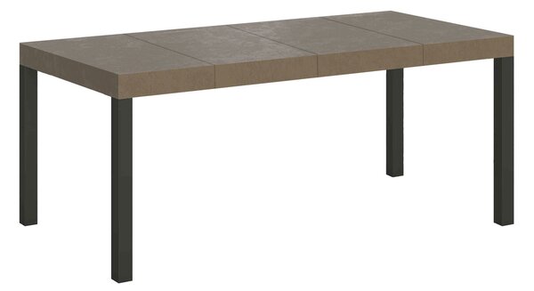 Tavolo Allungabile 90-246x90x77 cm Everyday Premium Tortora Gambe Antracite