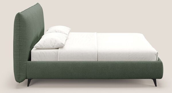 EROS letto imbottito in piuma con vano contenitore in pregiato e fresc