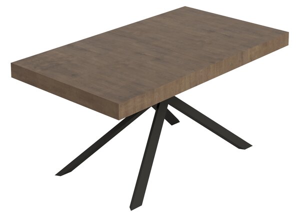 Tavolo Allungabile 160-244x80x74 cm Niket Noce Gambe Antracite