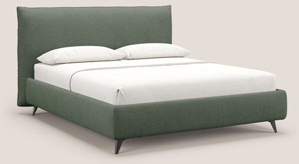 EROS letto imbottito in piuma con vano contenitore in pregiato e fresc