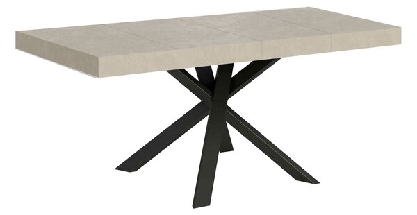 Tavolo Allungabile 90-194x90x76 cm Clerk Premium Cashmere Gambe Antracite