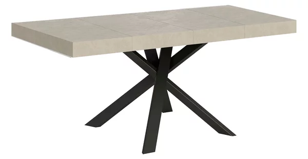 Tavolo Allungabile 90-194x90x76 cm Clerk Premium Cashmere Gambe Antracite