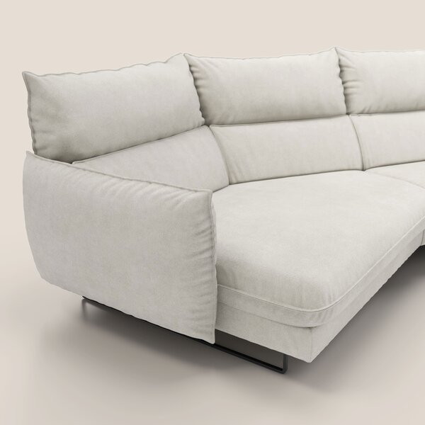 Monamour divano moderno angolare con opzione relax elettrico in microf