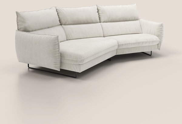 Monamour divano moderno angolare con opzione relax elettrico in microf