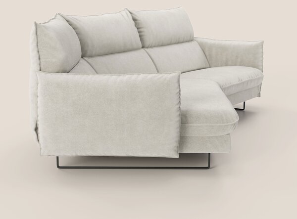 Monamour divano moderno angolare con opzione relax elettrico in microf