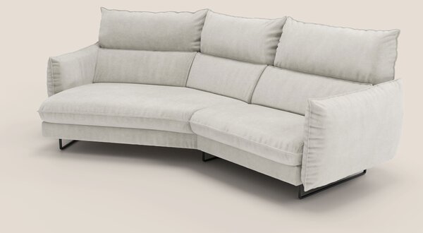Monamour divano moderno angolare con opzione relax elettrico in microf