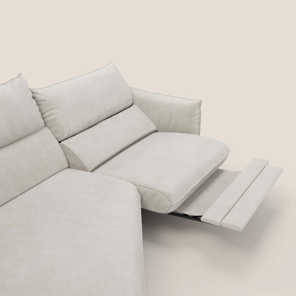 Monamour divano moderno angolare con opzione relax elettrico in microf
