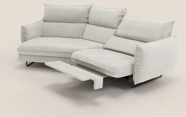Monamour divano moderno angolare con opzione relax elettrico in microf