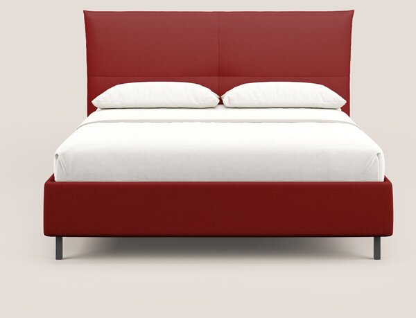 Izumi letto imbottito contenitore con piedi alti in tessuto smacchiabi