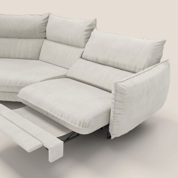 Monamour divano moderno angolare con opzione relax elettrico in microf