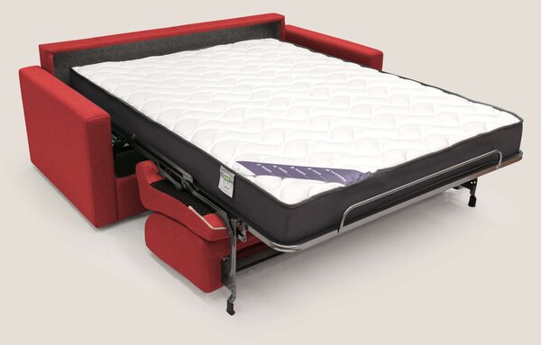 Chris Divano letto matrimoniale in tessuto impermeabile T13 rosso