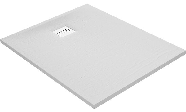 Piatto doccia ultrasottile resina sintetica e polvere di marmo Remix 90 x 120 cm bianco