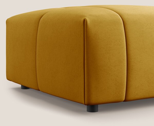 Giotto pouf in morbida microfibra effetto velluto impermeabile idrorep