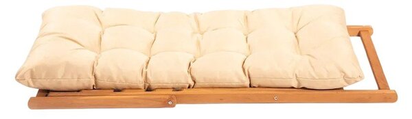 Set da giardino in legno di faggio in colore crema-naturale per 2 persone - Floriane Garden