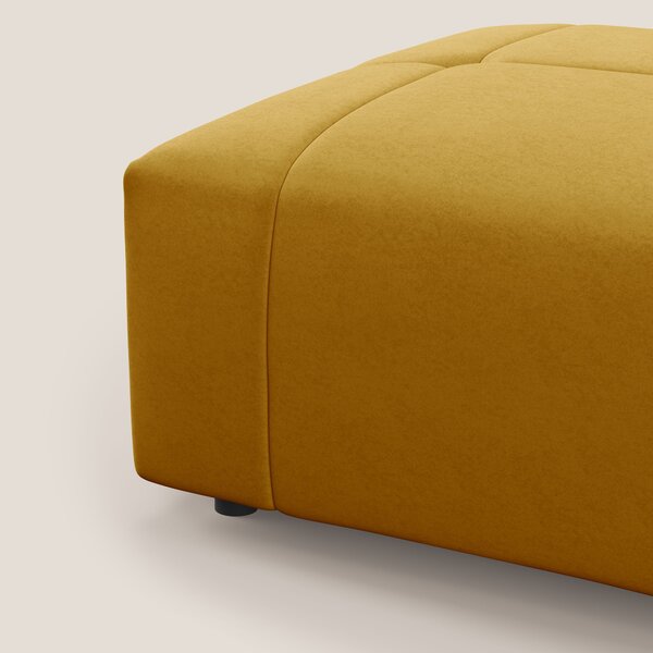 Giotto pouf in morbida microfibra effetto velluto impermeabile idrorep