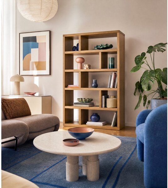 Libreria in legno esotico 120x173 cm Dublin - TemaHome