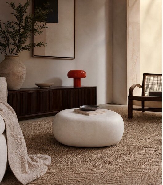 Tavolino bianco 65 x 49 cm Pebble - vtwonen